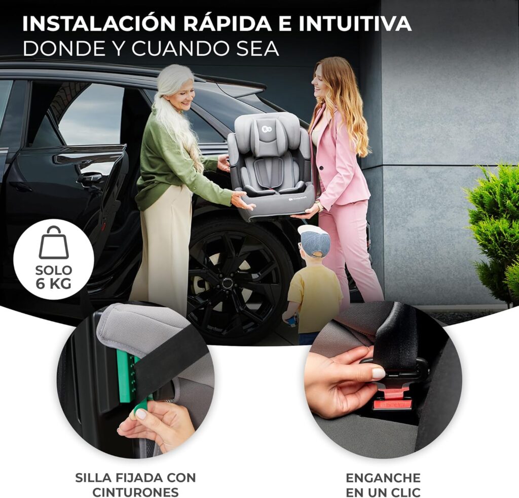 Fácil Instalación y Ligereza Kinderkraft COMFORT UP I-SIZE