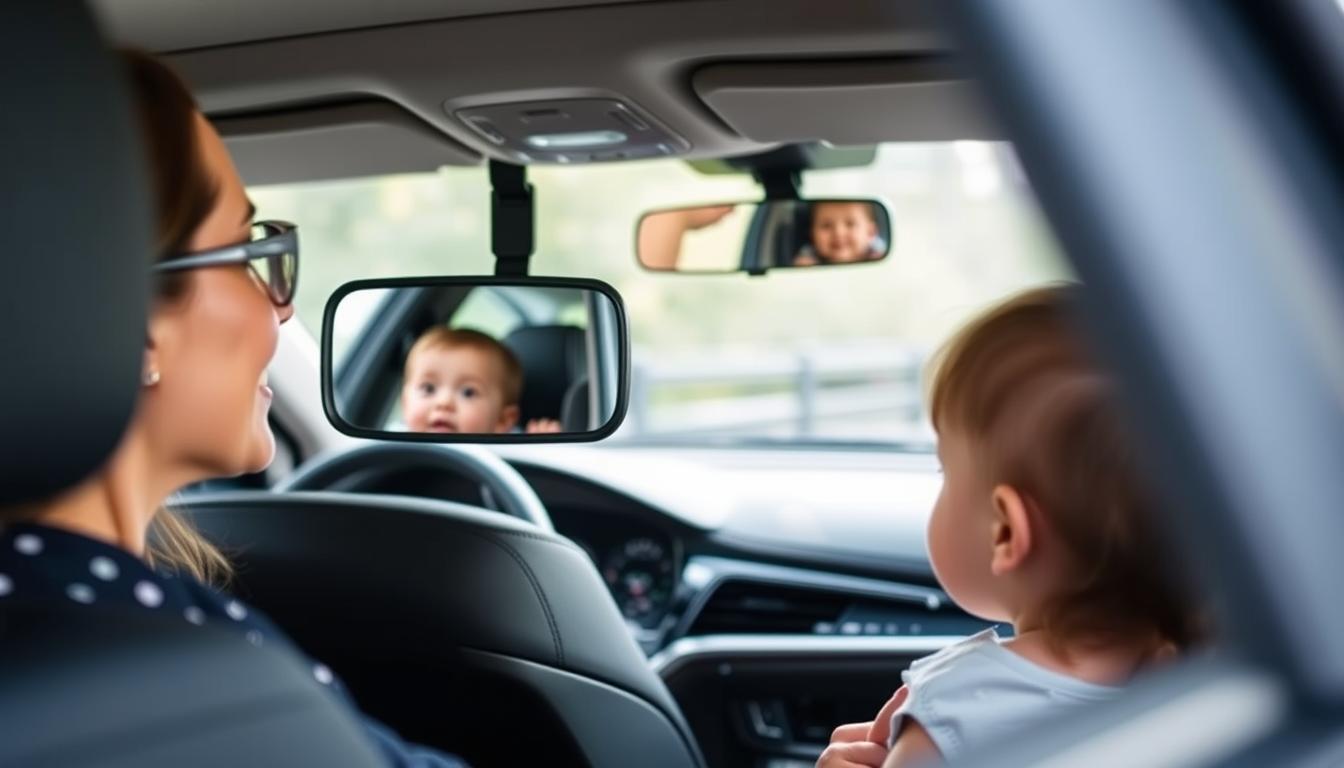 Espejo retrovisor para sillas de coche